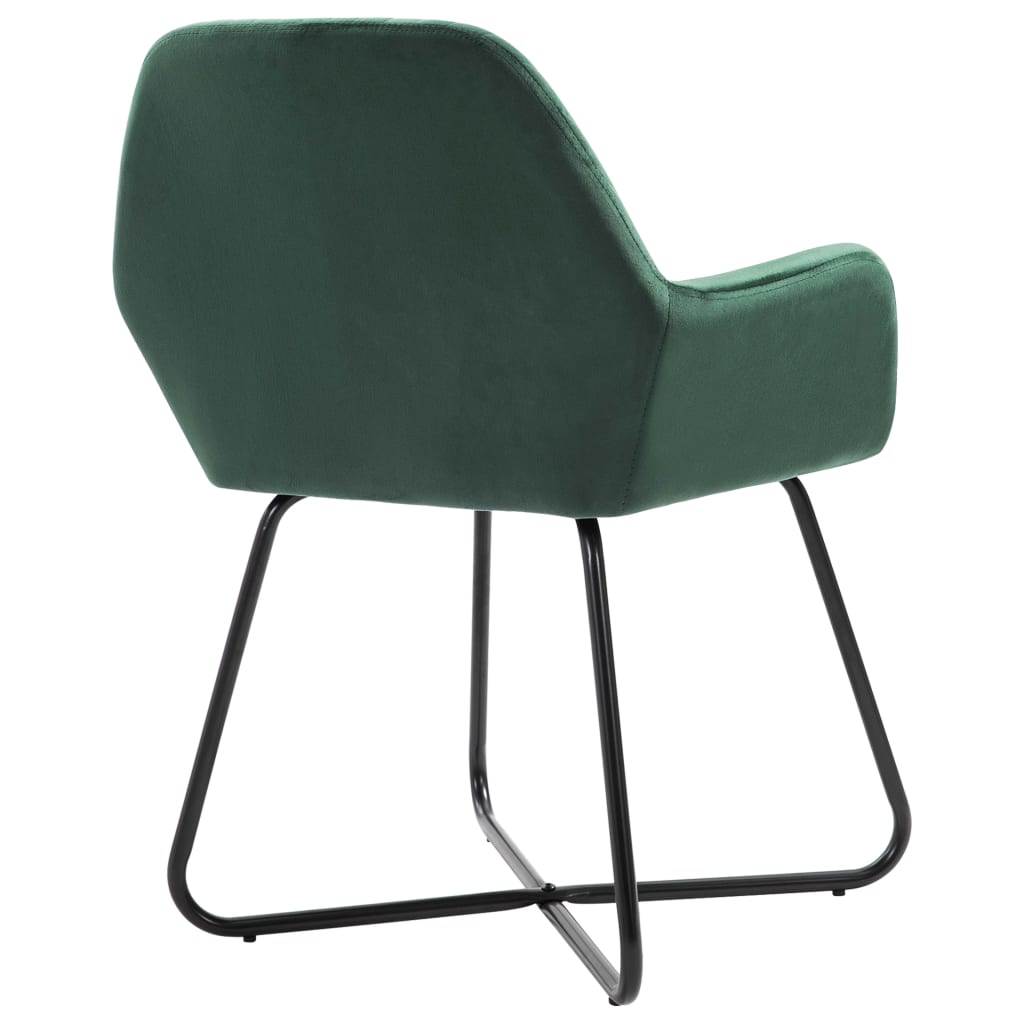Dining chairs 2 pcs. Green velvet