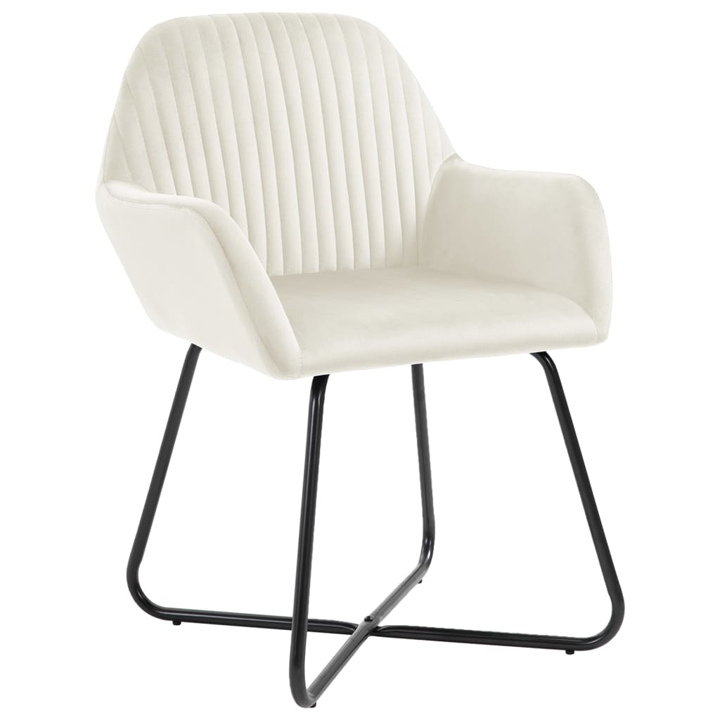 Dining Chairs 2 pcs. Cream Velvet