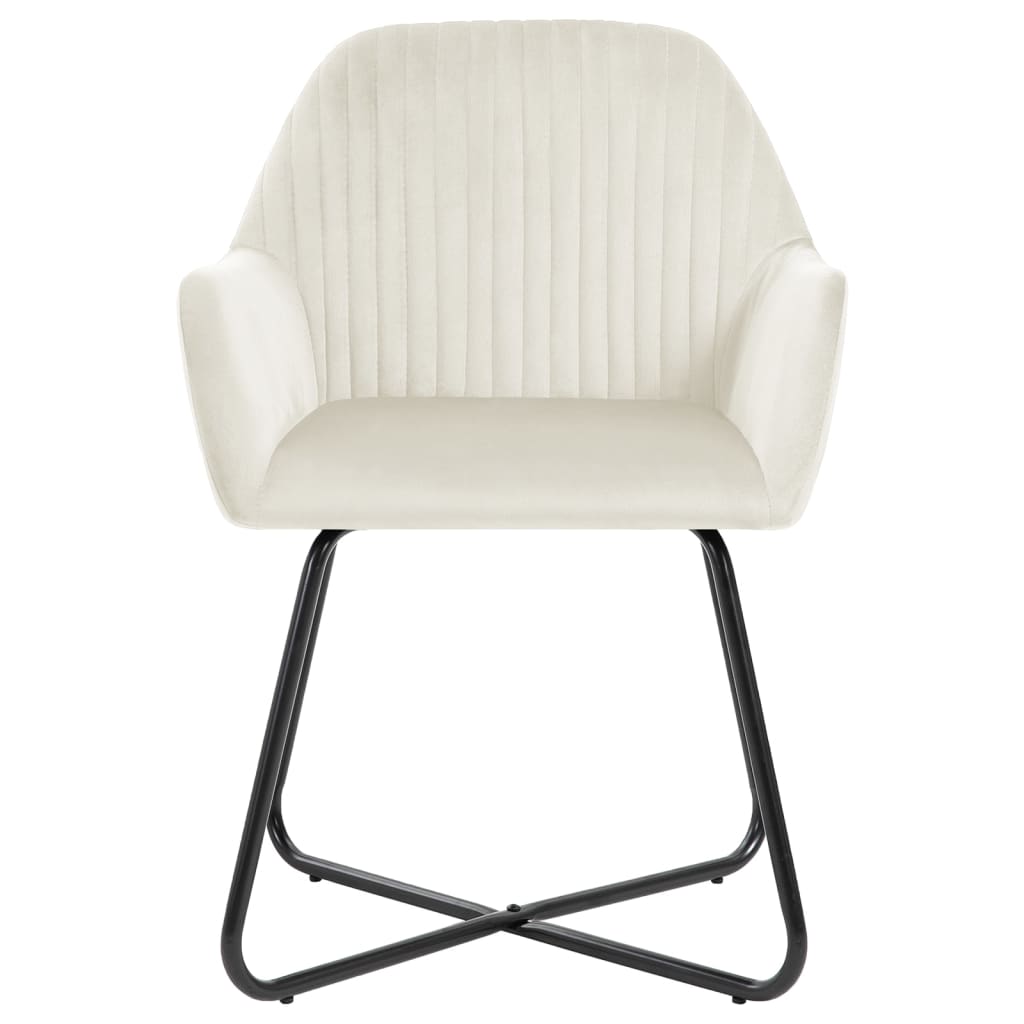 Dining Chairs 2 pcs. Cream Velvet
