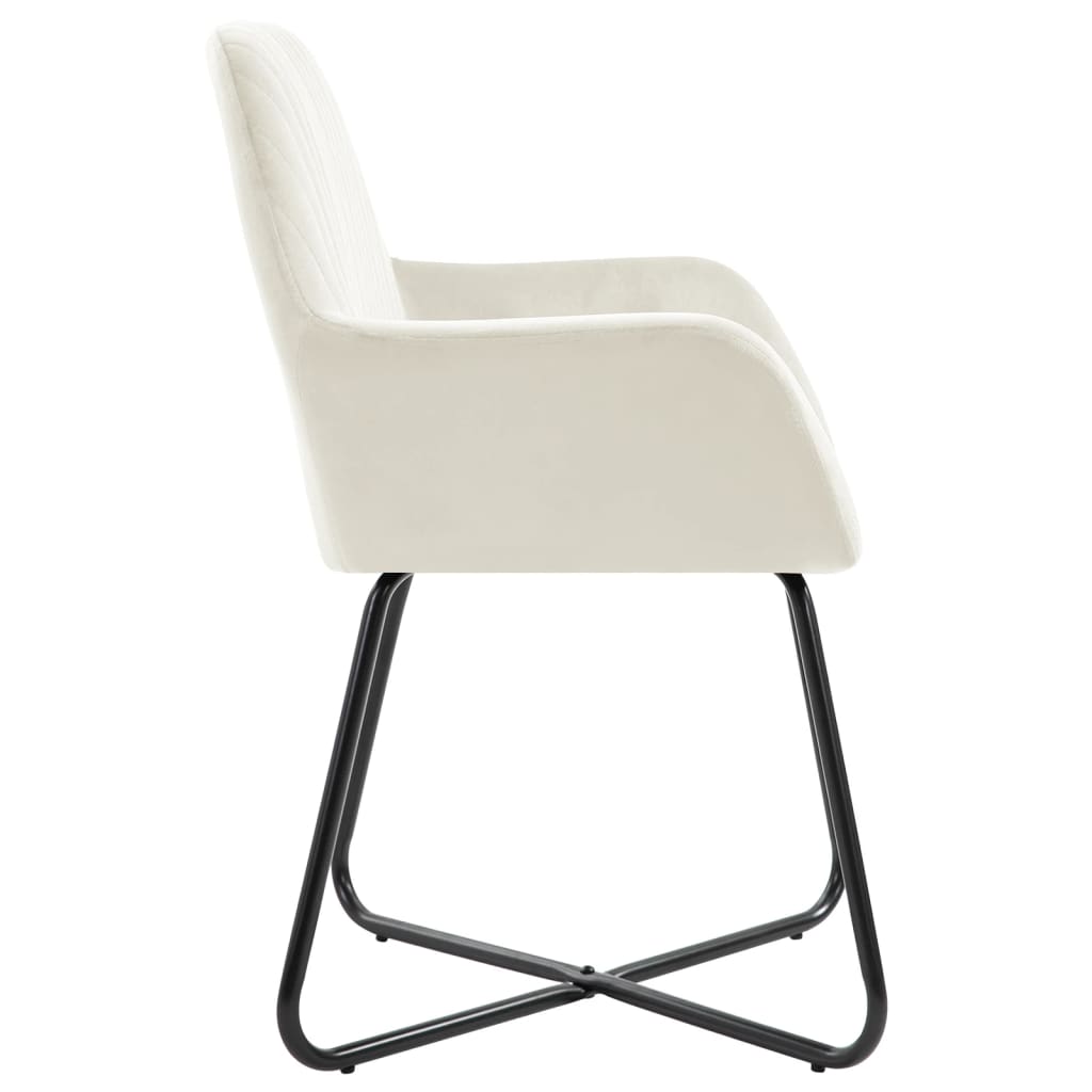 Dining Chairs 2 pcs. Cream Velvet
