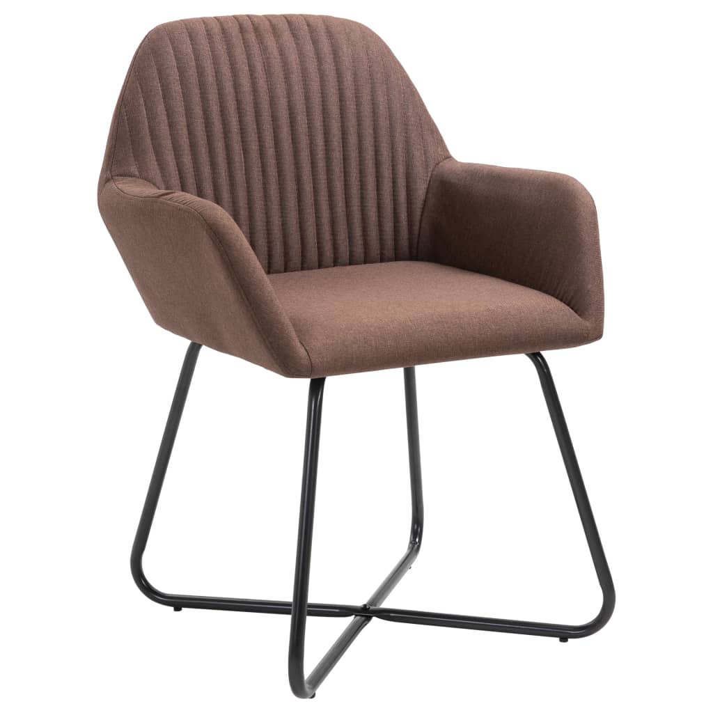 Dining chairs 2 pcs. Brown fabric