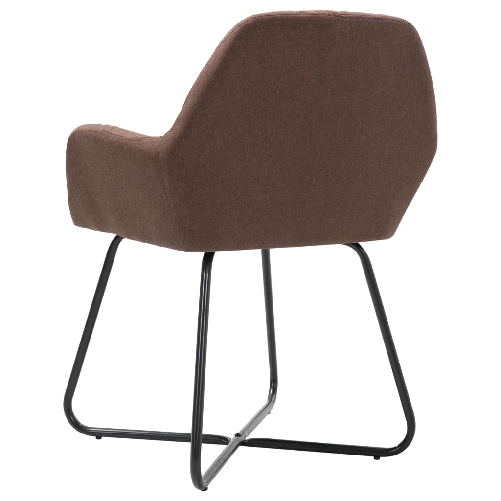 Dining chairs 2 pcs. Brown fabric