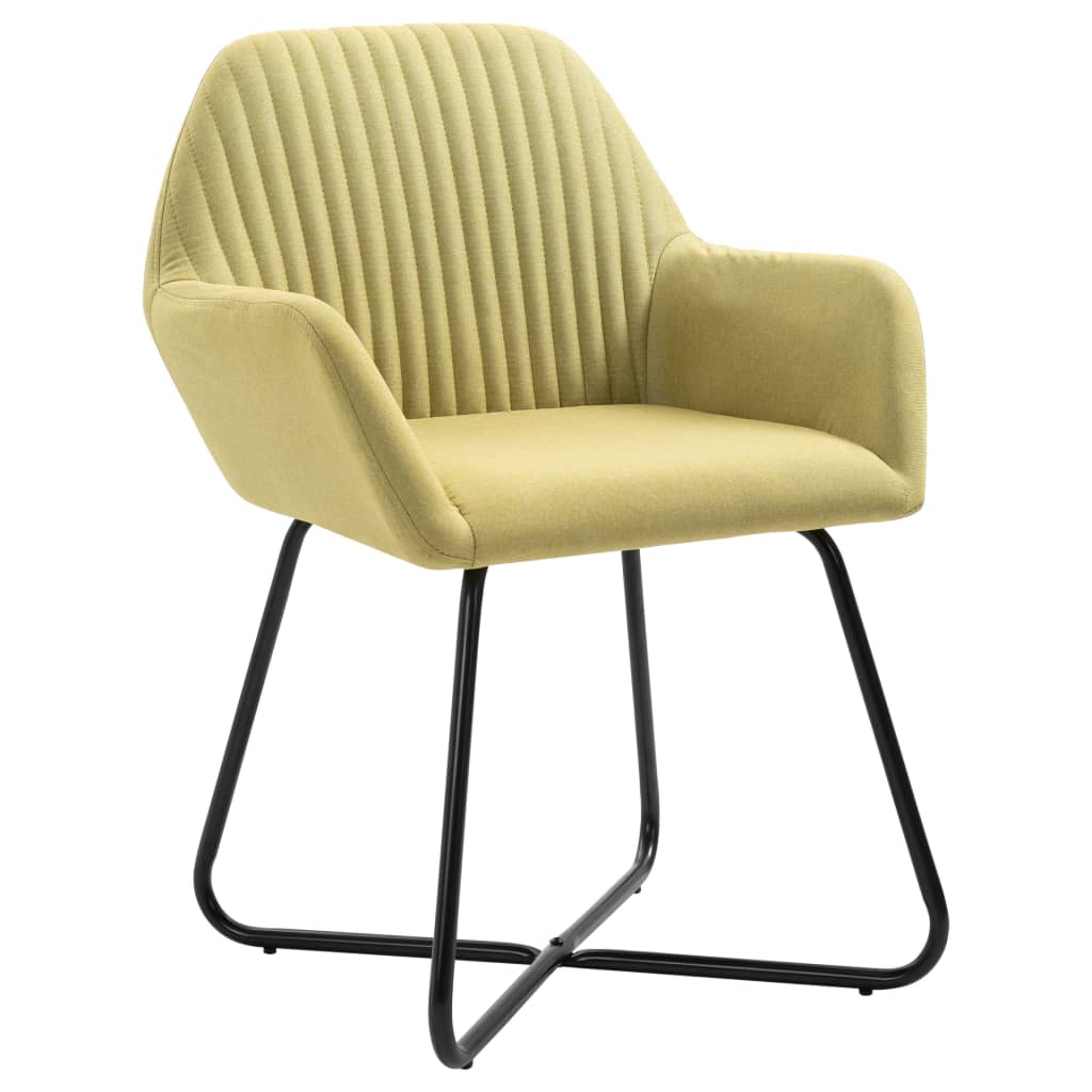 Dining chairs 2 pcs. Green fabric