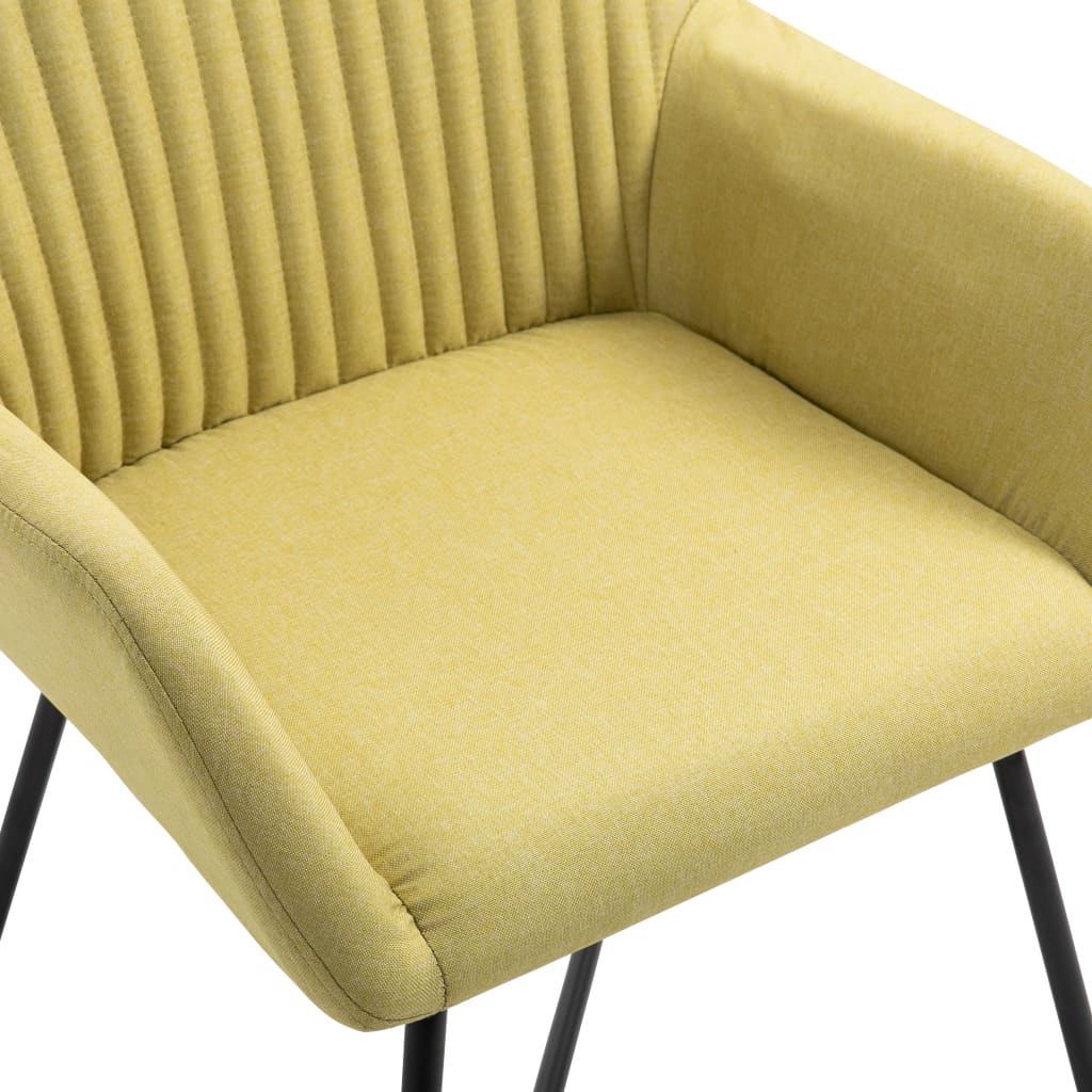 Dining chairs 2 pcs. Green fabric
