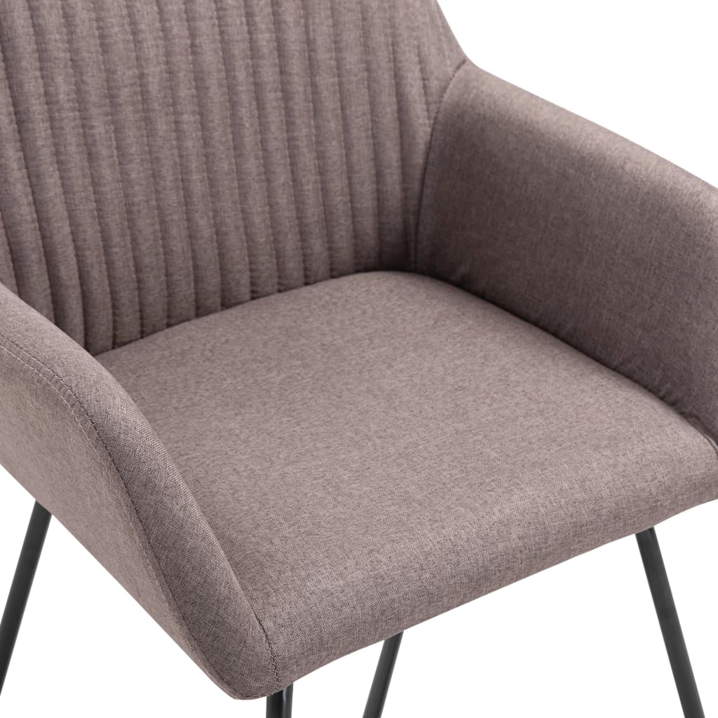 Dining Chairs 2 pcs. Taupe Fabric
