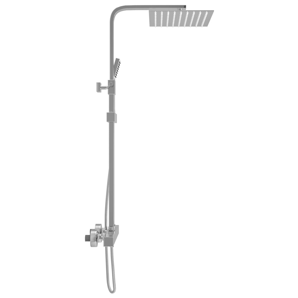 Doppelkopf-Duschset mit Thermostat Edelstahl