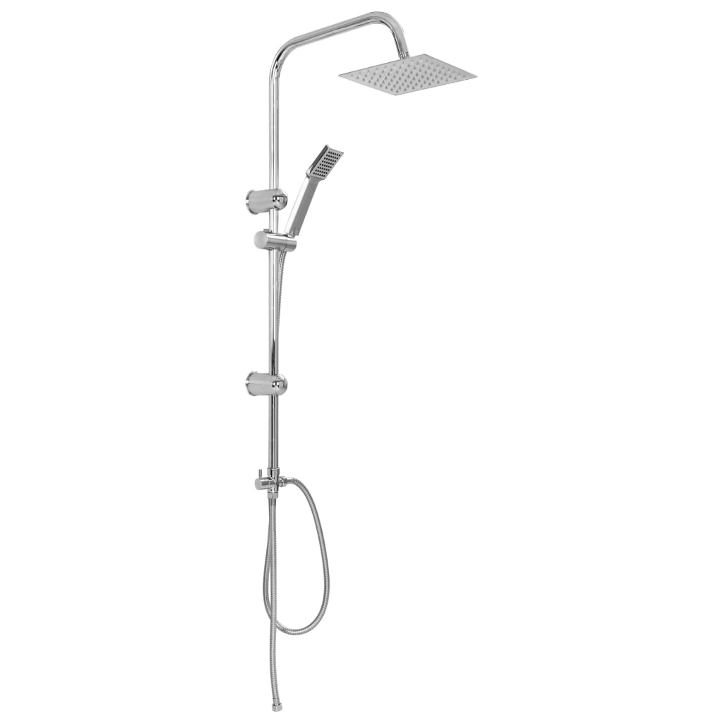 Double head shower set with hand shower stainless steel