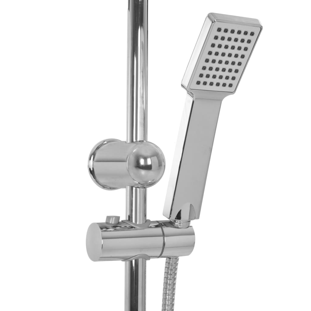 Double head shower set with hand shower stainless steel