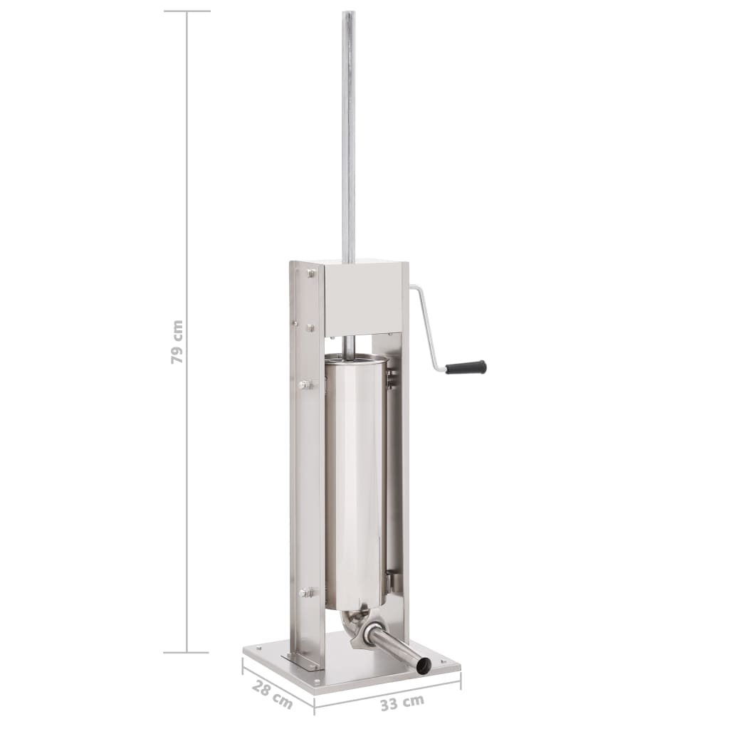 Manual Sausage Filler Silver 7 L Stainless Steel
