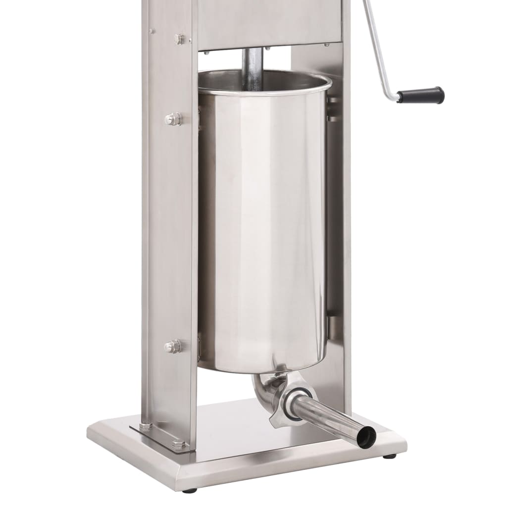 Manual Sausage Filler Silver 15 L Stainless Steel