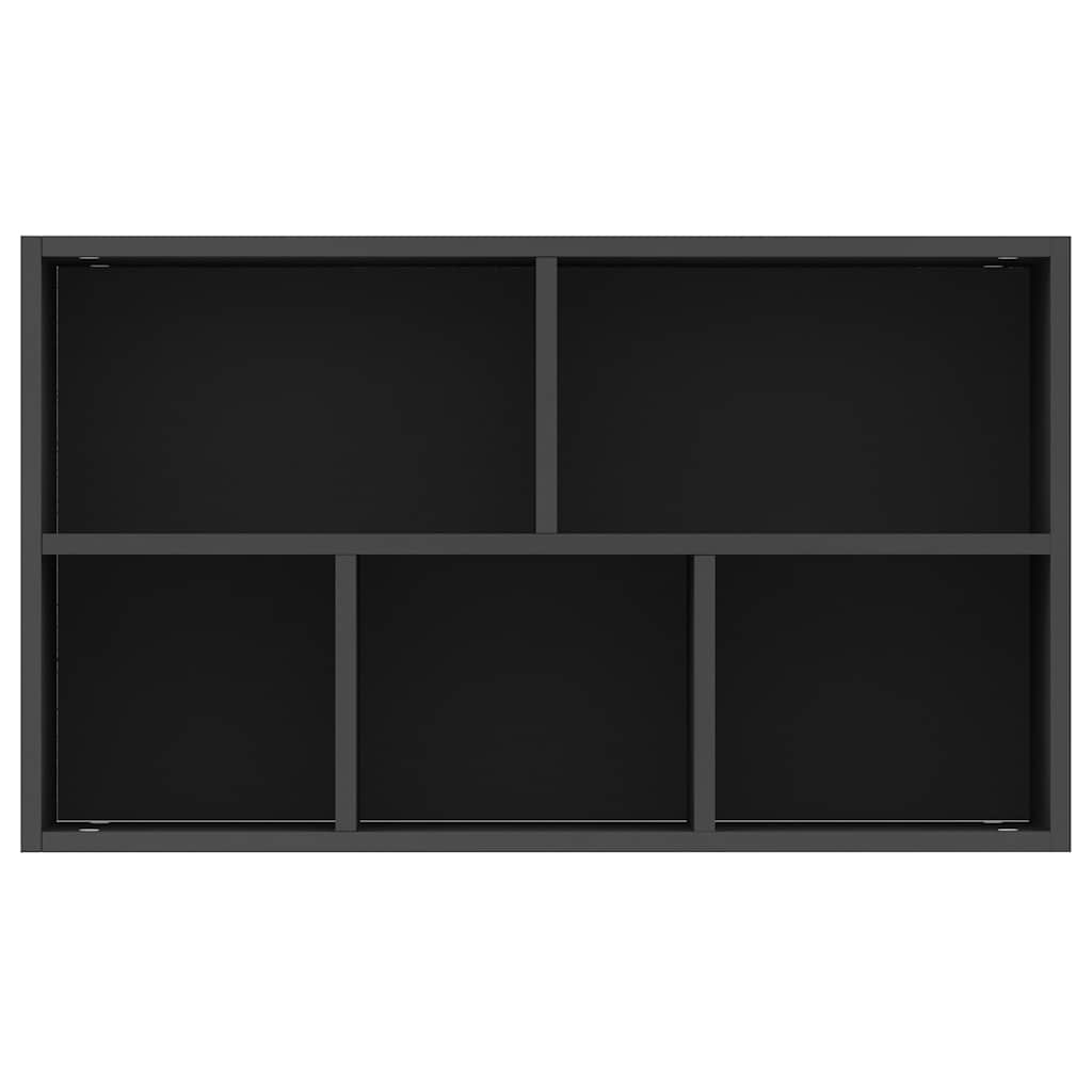 Bücherregal/Sideboard Schwarz 50x25x80 cm Holzwerkstoff