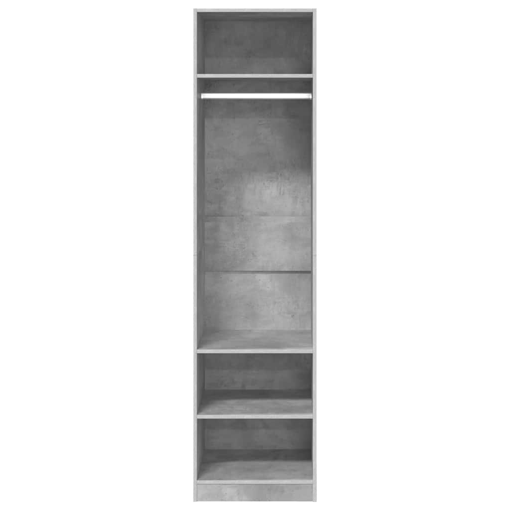 Kleiderschrank Betongrau 50x50x200 cm Holzwerkstoff