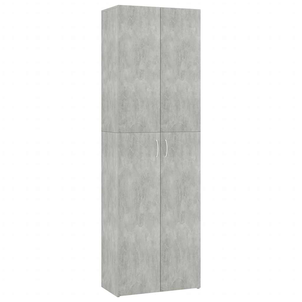 Büroschrank Betongrau 60x32x190 cm Holzwerkstoff