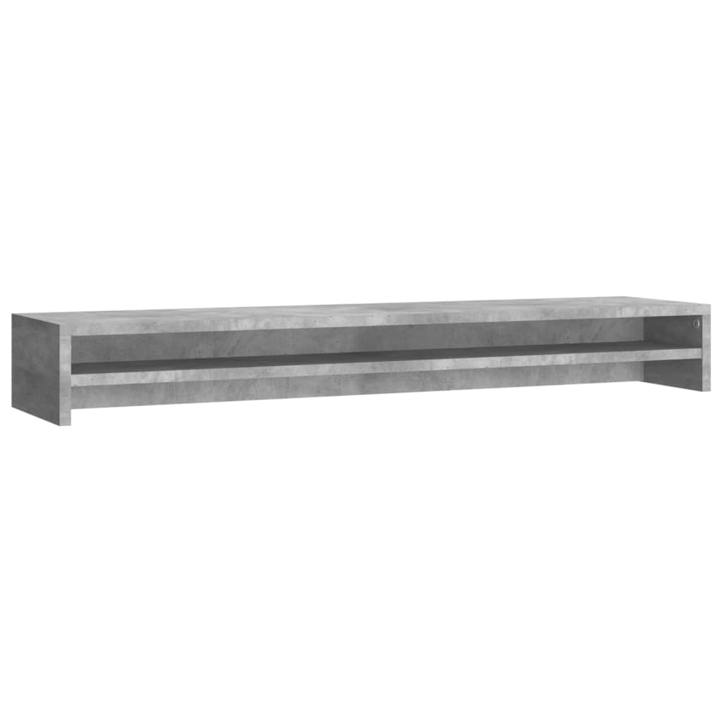 Monitorständer Betongrau 100x24x13 cm Holzwerkstoff