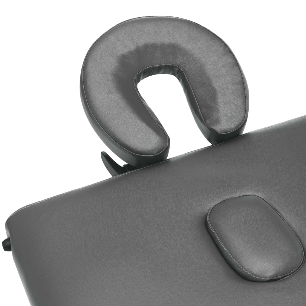 Massage table 2-zone aluminum frame anthracite 186x68 cm