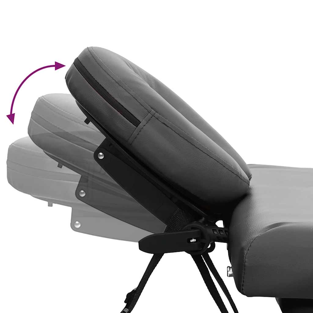 Massagetisch mit 4 Zonen Aluminiumrahmen Anthrazit 186×68 cm