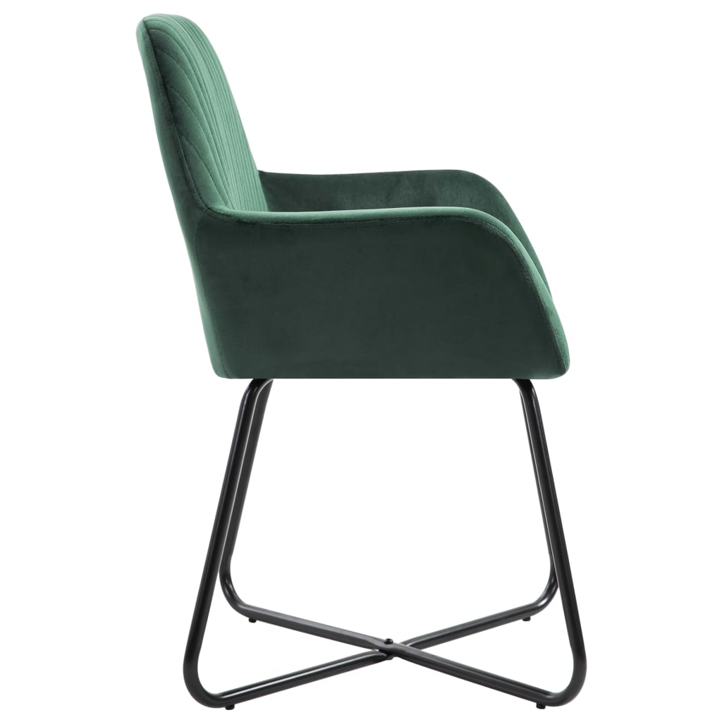 Dining chairs 4 pcs. Green velvet