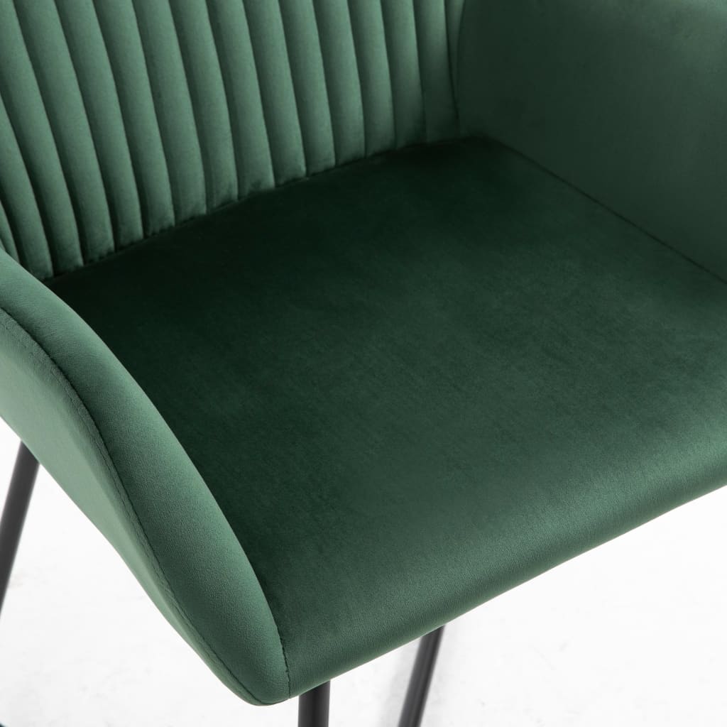 Dining chairs 4 pcs. Green velvet
