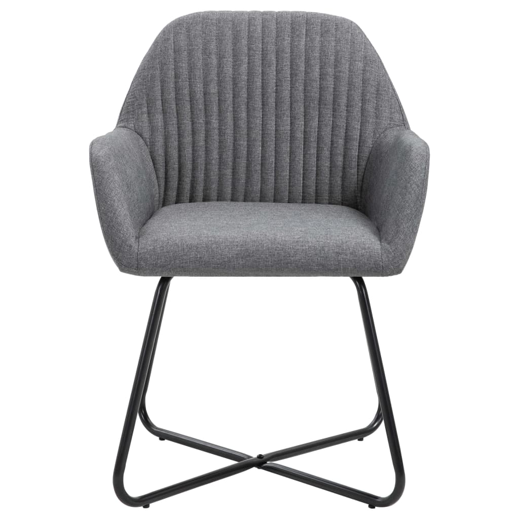 Dining chairs 4 pcs. Dark grey fabric