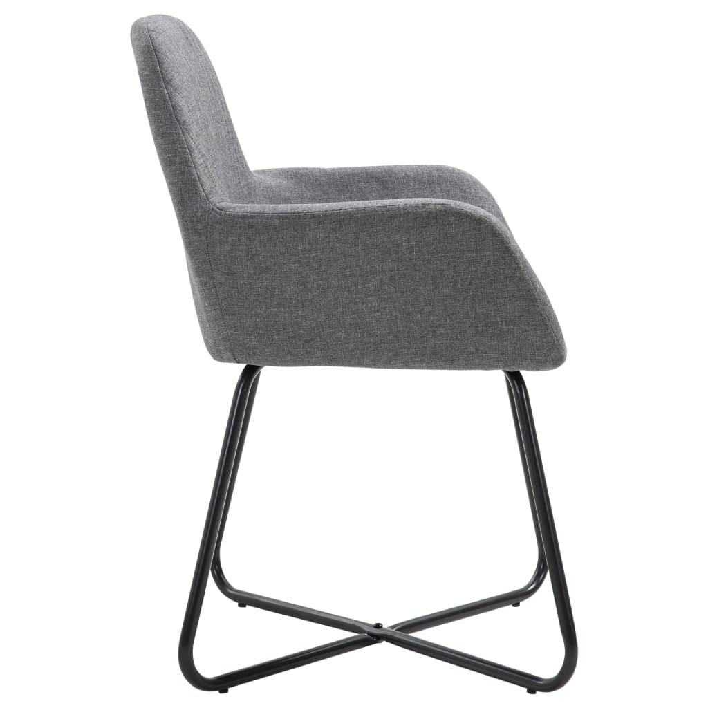 Dining chairs 4 pcs. Dark grey fabric