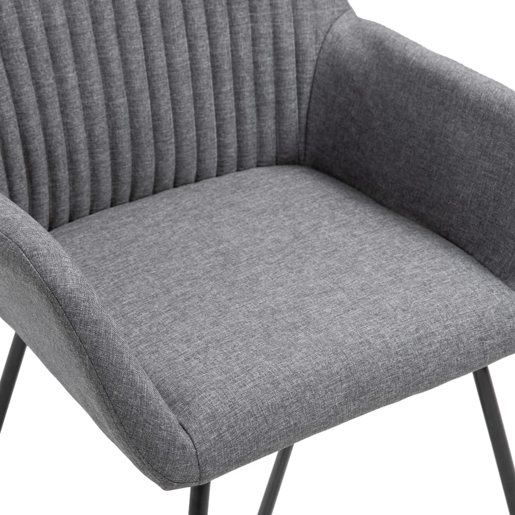 Dining chairs 4 pcs. Dark grey fabric