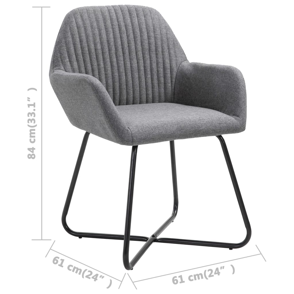 Dining chairs 4 pcs. Dark grey fabric