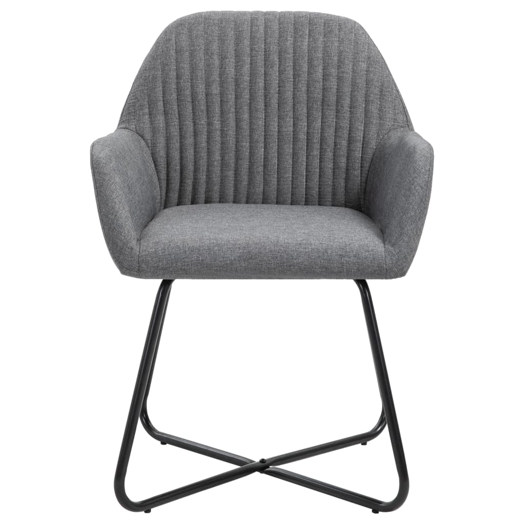 Dining chairs 6 pcs. Dark grey fabric