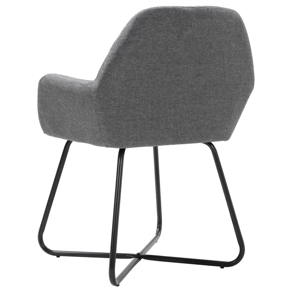 Dining chairs 6 pcs. Dark grey fabric
