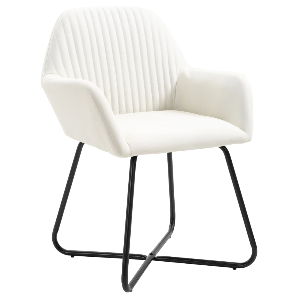 Dining chairs 4 pcs. Cream fabric