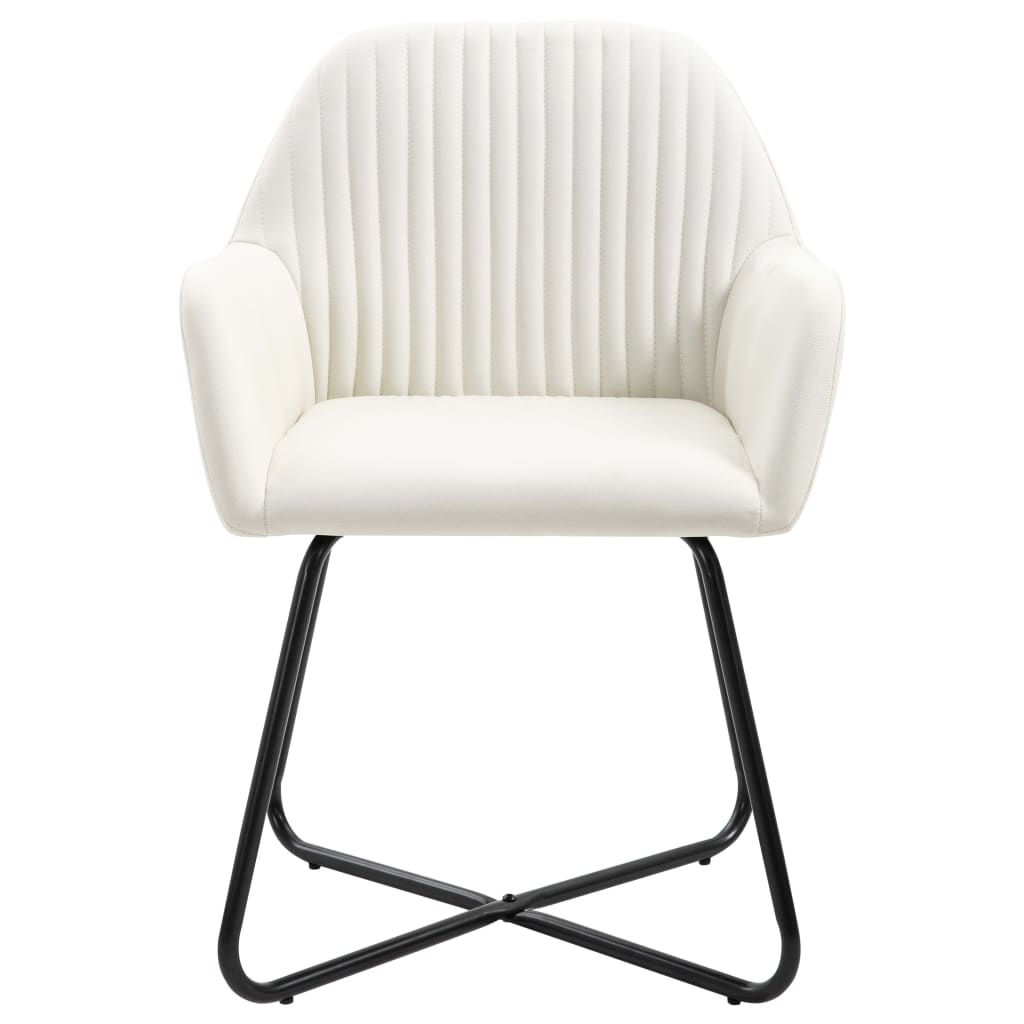 Dining chairs 4 pcs. Cream fabric