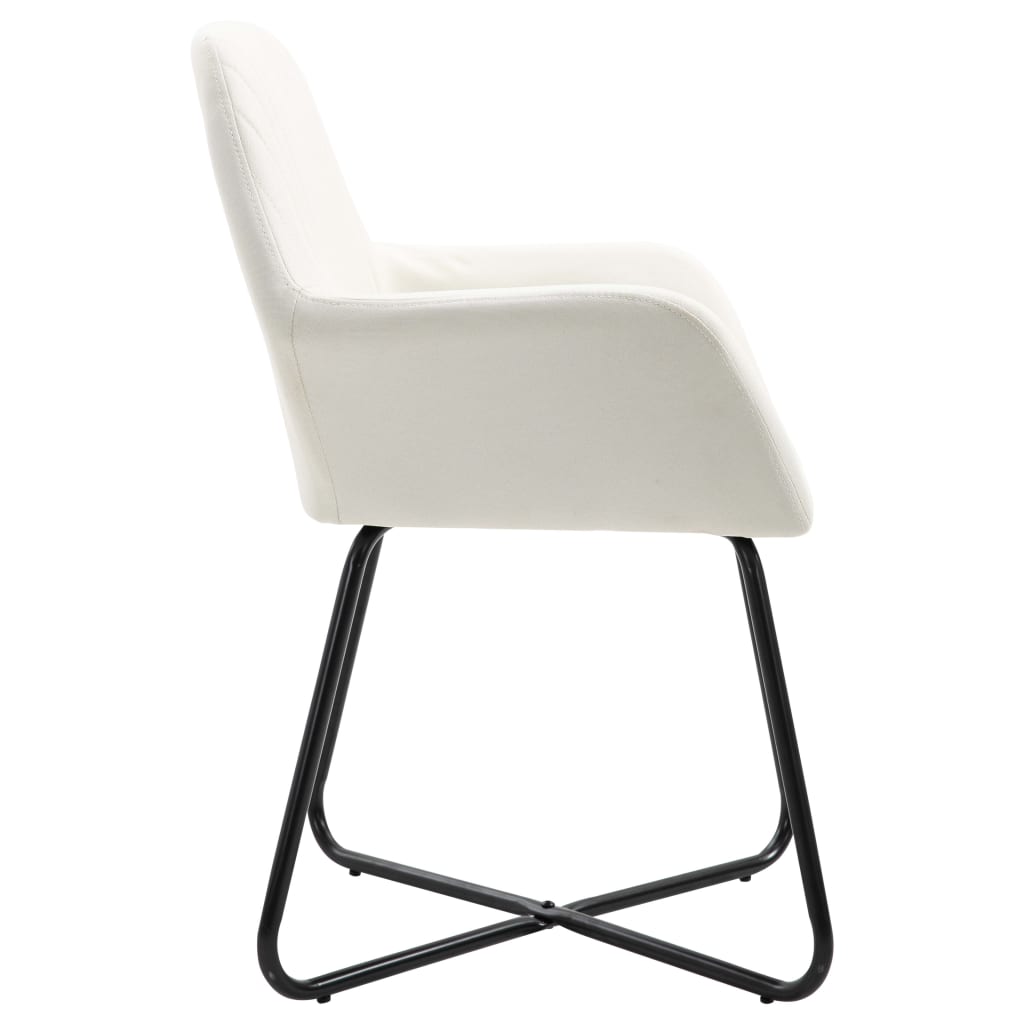 Dining chairs 4 pcs. Cream fabric