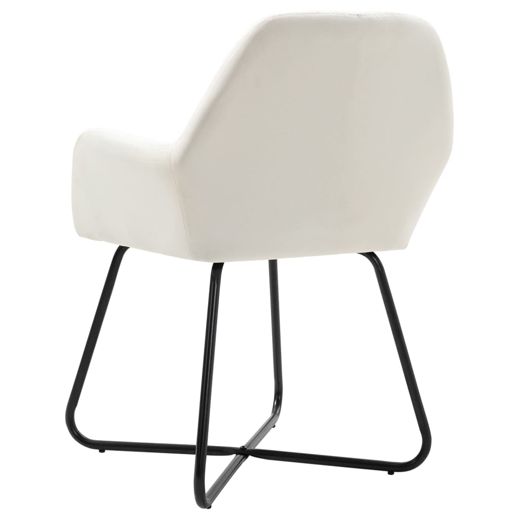 Dining chairs 4 pcs. Cream fabric
