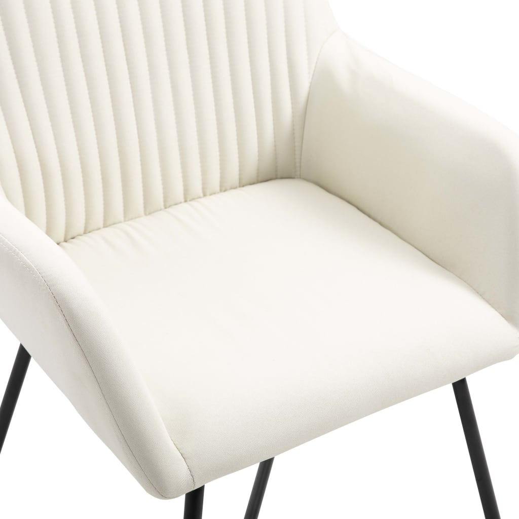 Dining chairs 4 pcs. Cream fabric