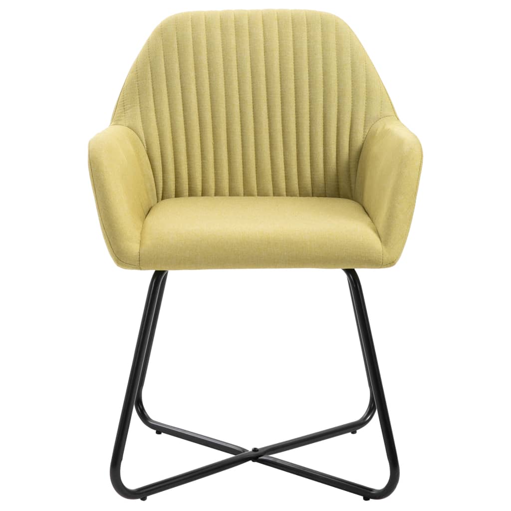 Dining chairs 4 pcs. Green fabric