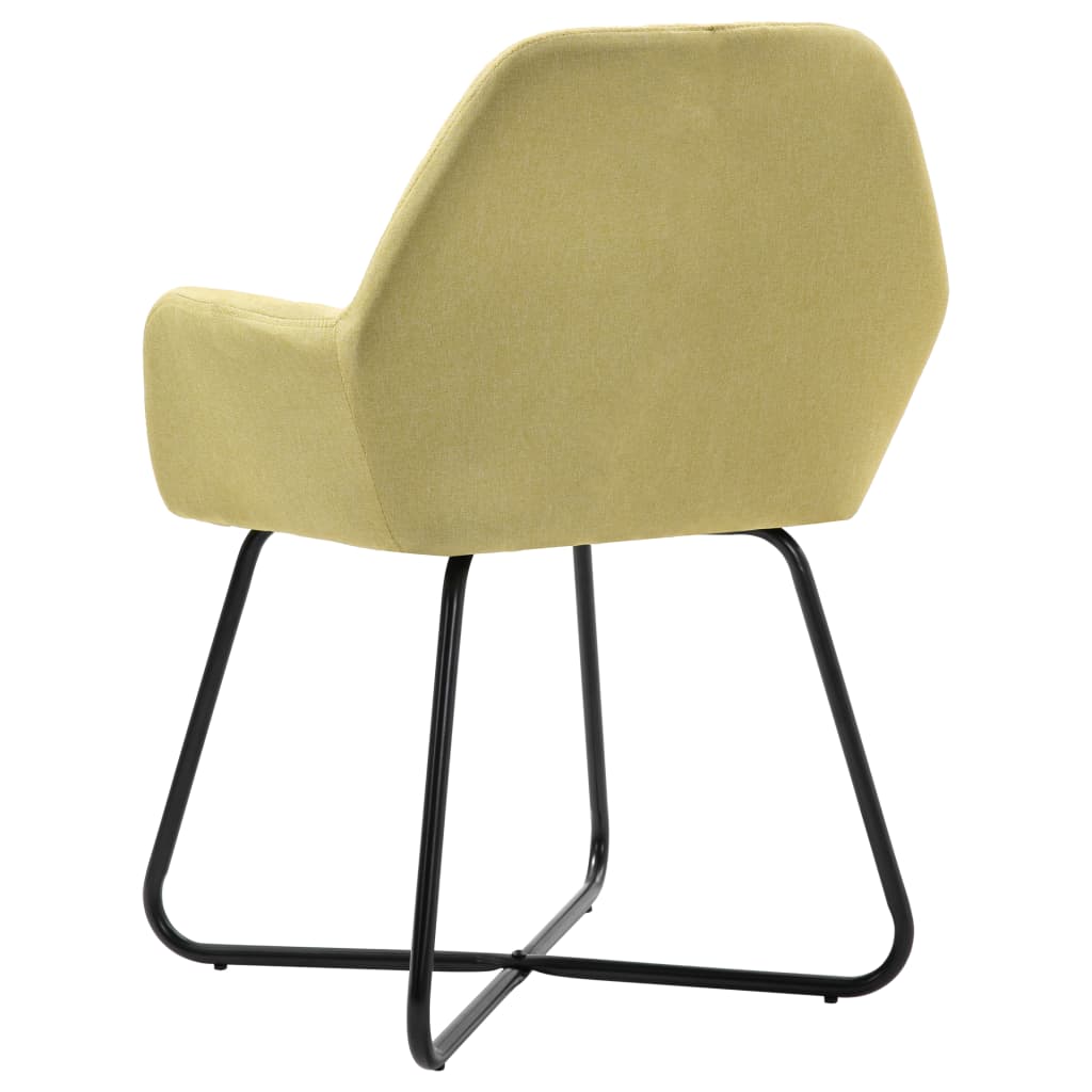 Dining chairs 4 pcs. Green fabric