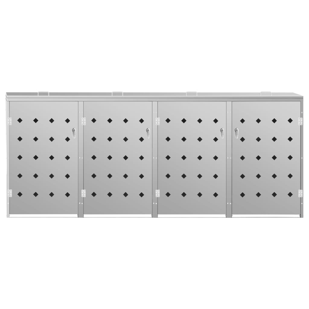 Mülltonnenbox für 4 Tonnen 240 L Edelstahl