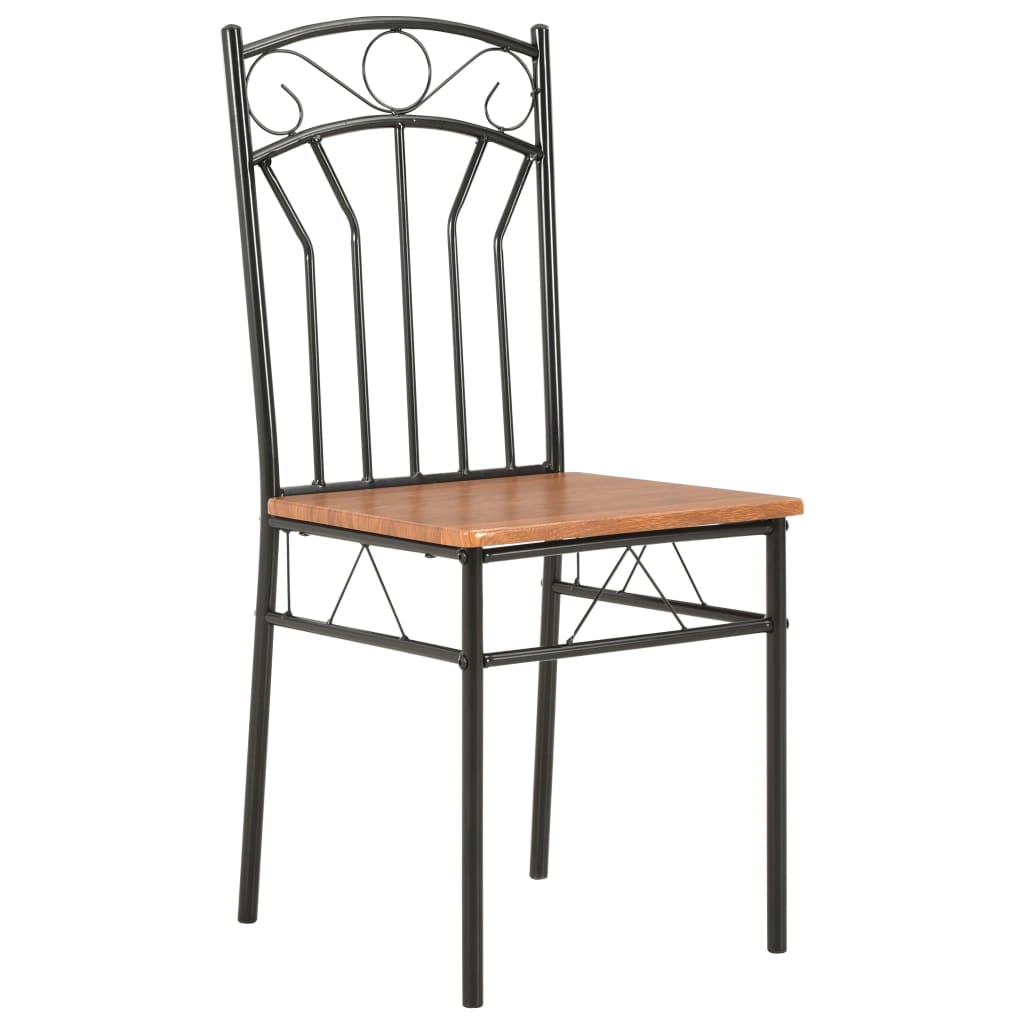 Dining room chairs 4 pcs. Brown MDF