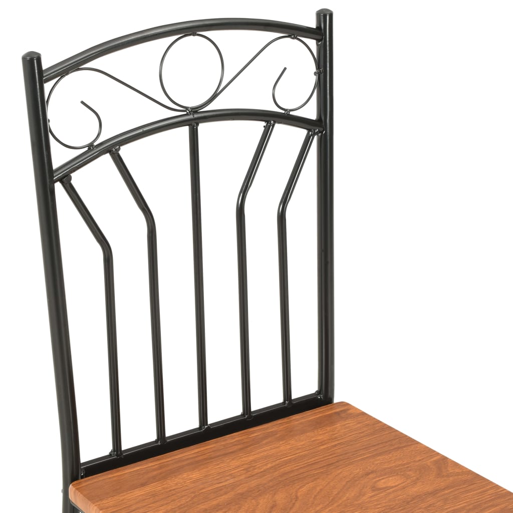 Dining room chairs 4 pcs. Brown MDF