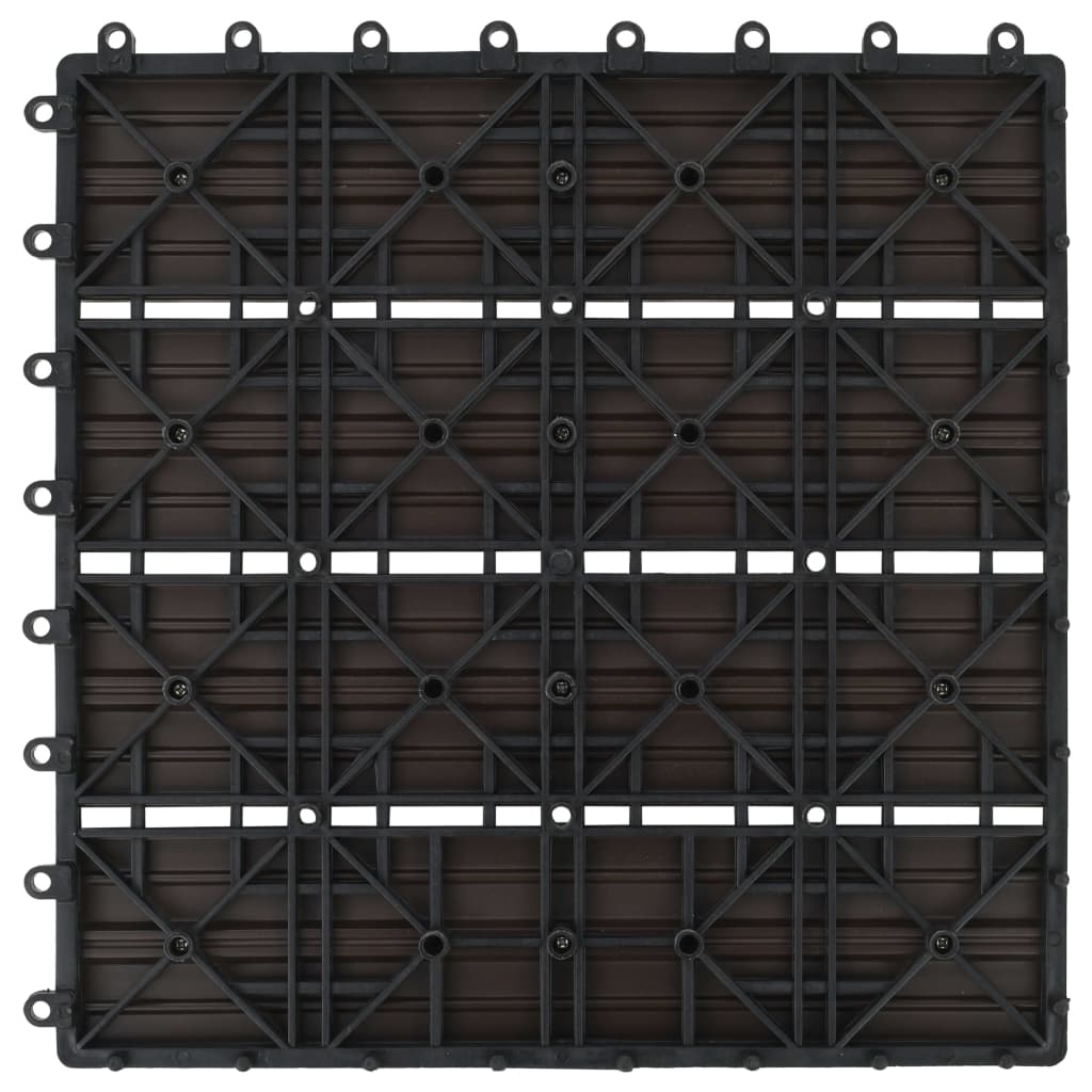 22 Stk. Terrassenfliesen 30 x 30 cm 2 qm WPC Dunkelbraun