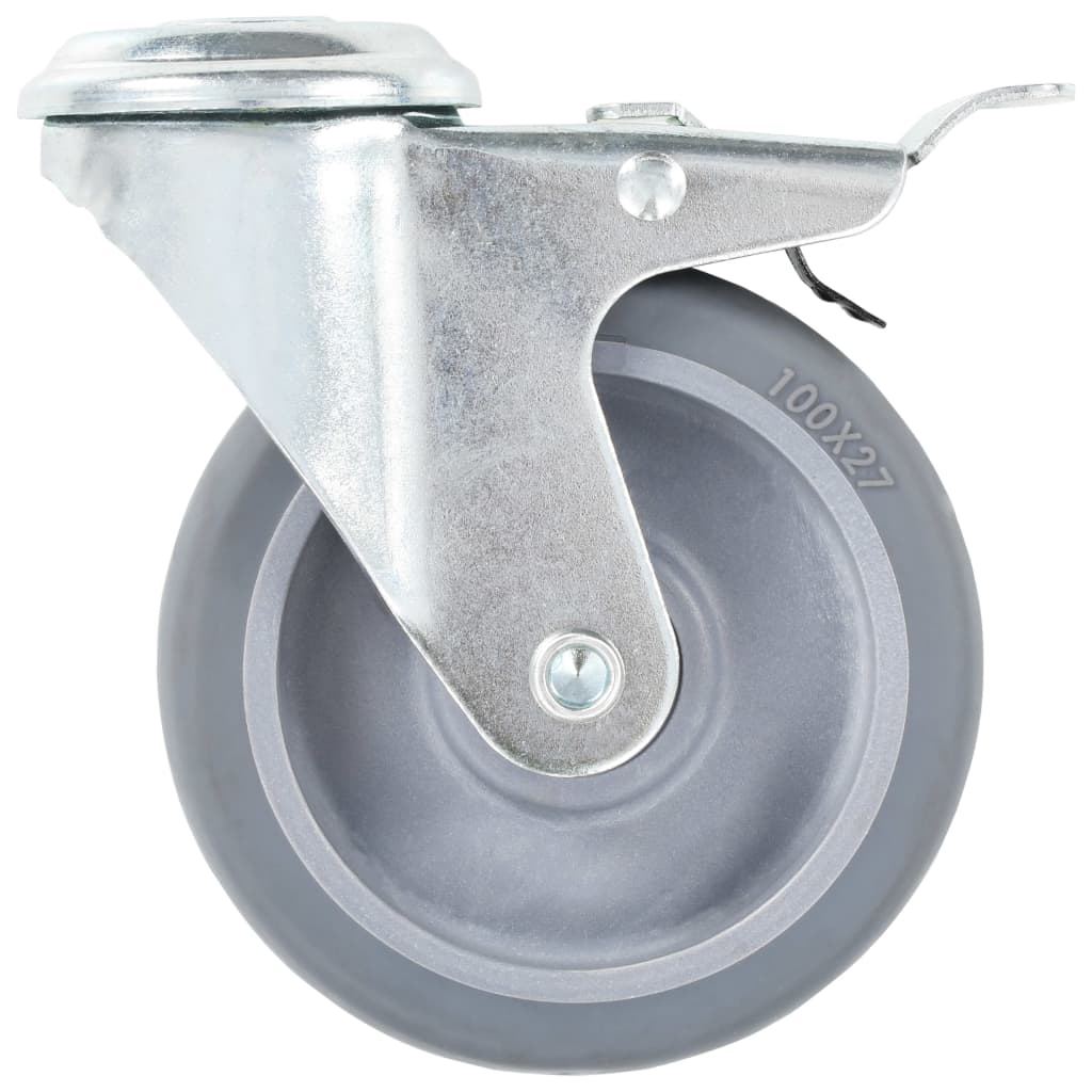 32 swivel castors with bolt hole 100 mm