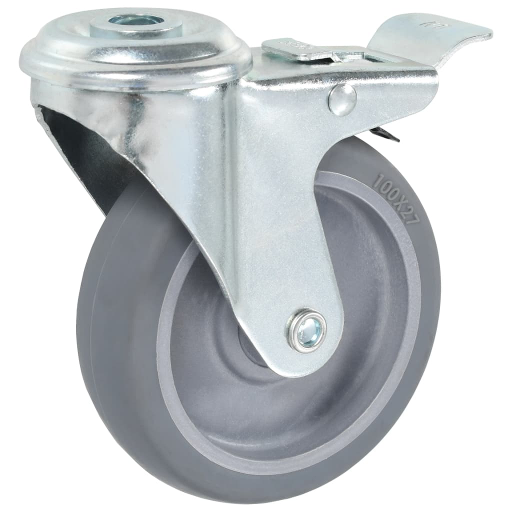 12 swivel castors with bolt hole 100 mm