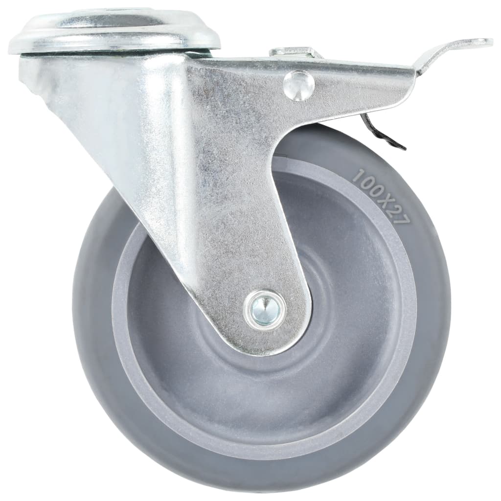 12 swivel castors with bolt hole 100 mm