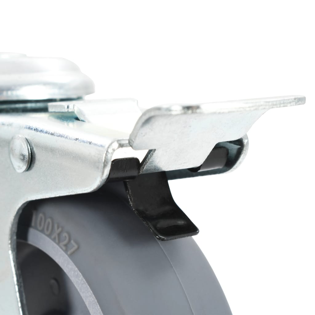 24 swivel castors with bolt hole 100 mm