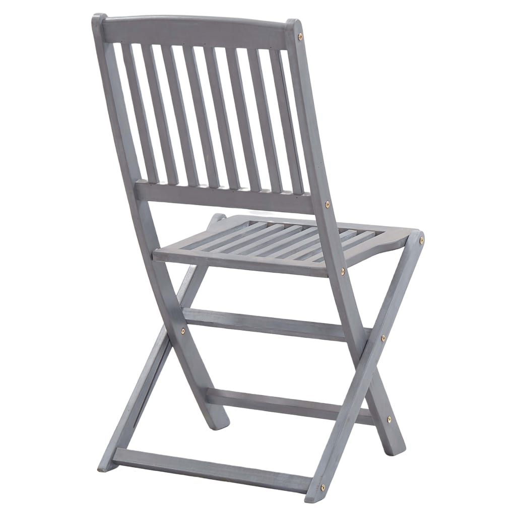 Folding garden chairs 4 pcs. Solid wood acacia