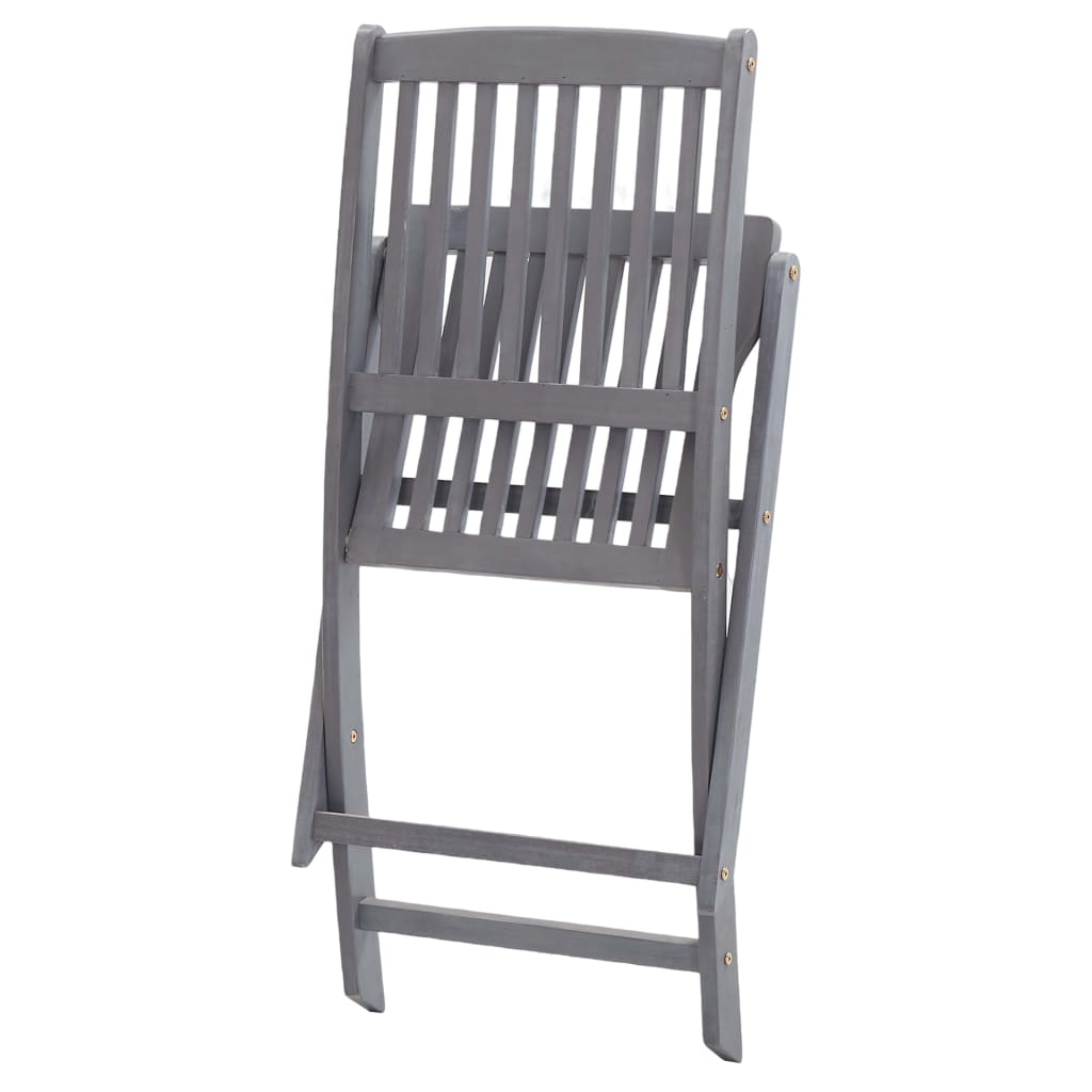 Folding garden chairs 4 pcs. Solid wood acacia
