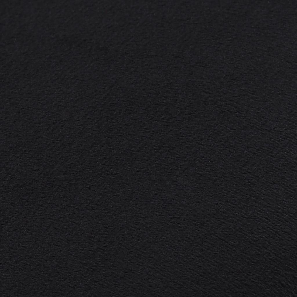 Hocker Schwarz und Golden Samt 28 x 36 cm