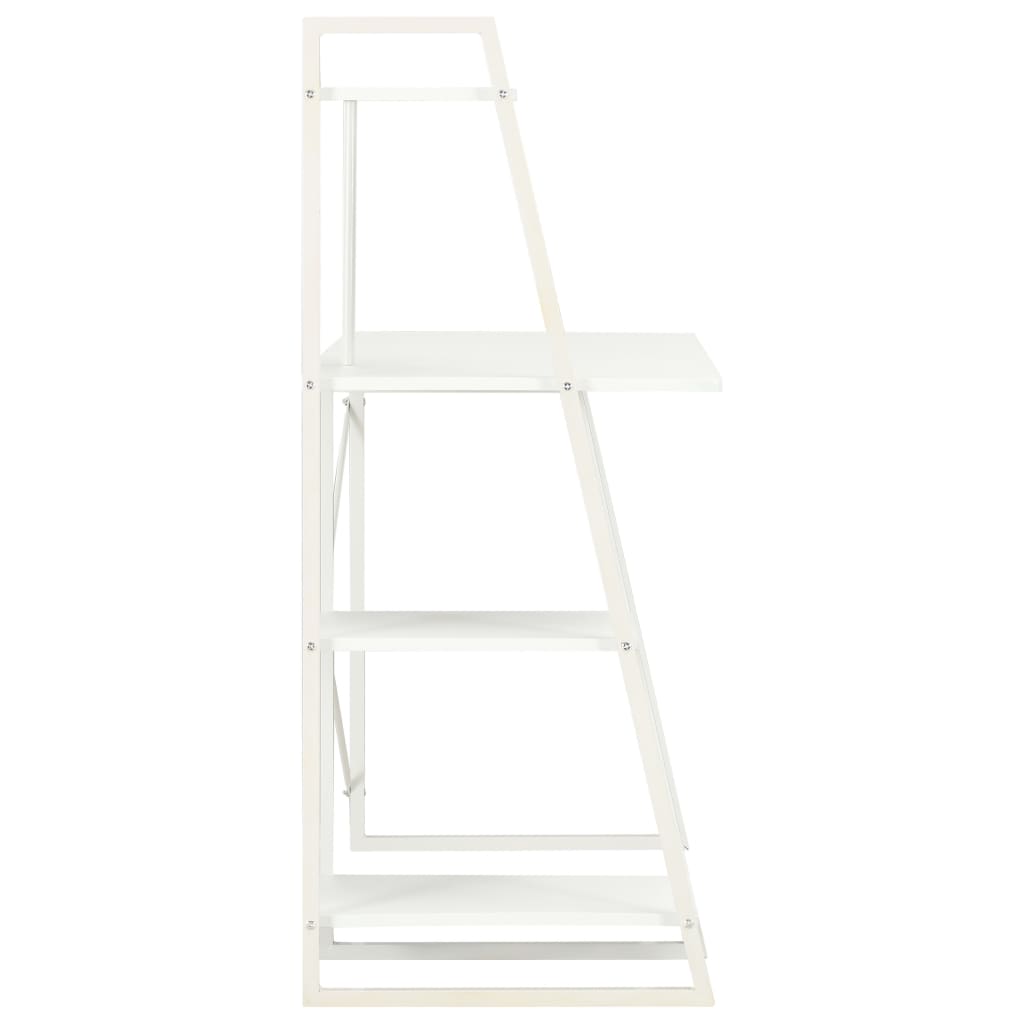 Desk with shelf unit white 102×50×117 cm