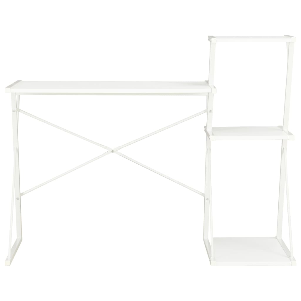 Desk with shelf white 116×50×93 cm