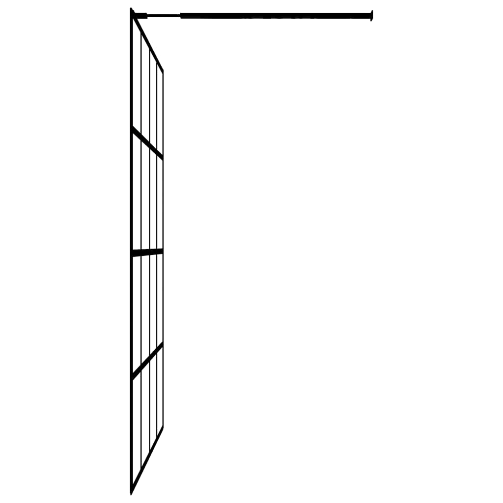 Shower screen for walk-in shower matt safety glass 100x195 cm