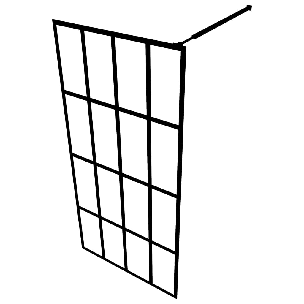Shower screen for walk-in shower matt safety glass 100x195 cm
